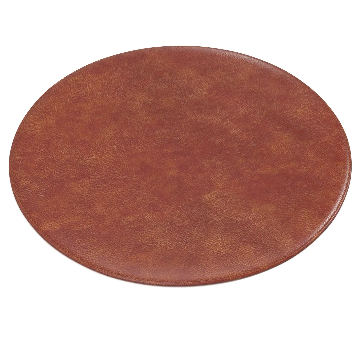 Maxwell Cognac Brown Easy Clean Vinyl Round Placemat PBR 3D Model_03